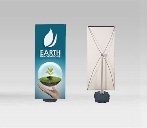 single sided outdoor banner stand